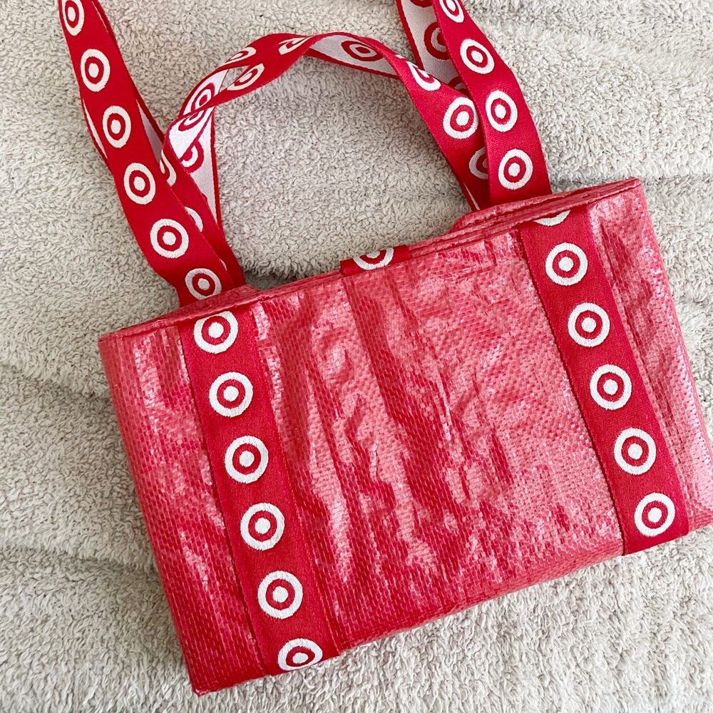 Target XL recycled reusable bag red